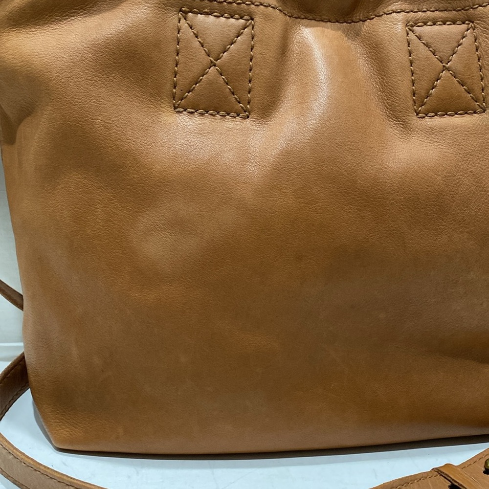 MADEWELL “The Piazza” Soft Tan Leather Tote/ Crossbody Bag - Picture 5 of 16